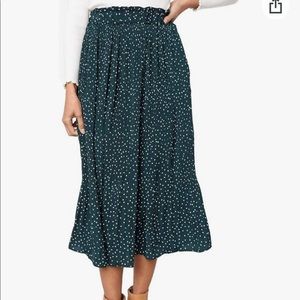 Green Polka Dot Skirt